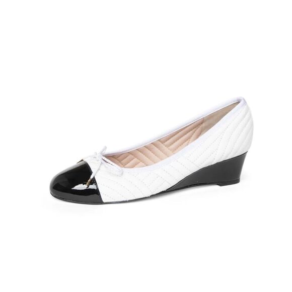 Paul Mayer attitudes NUBA QUILTED LEATHER ballet shoes WEDGE sz 10 - Picture 1 of 7